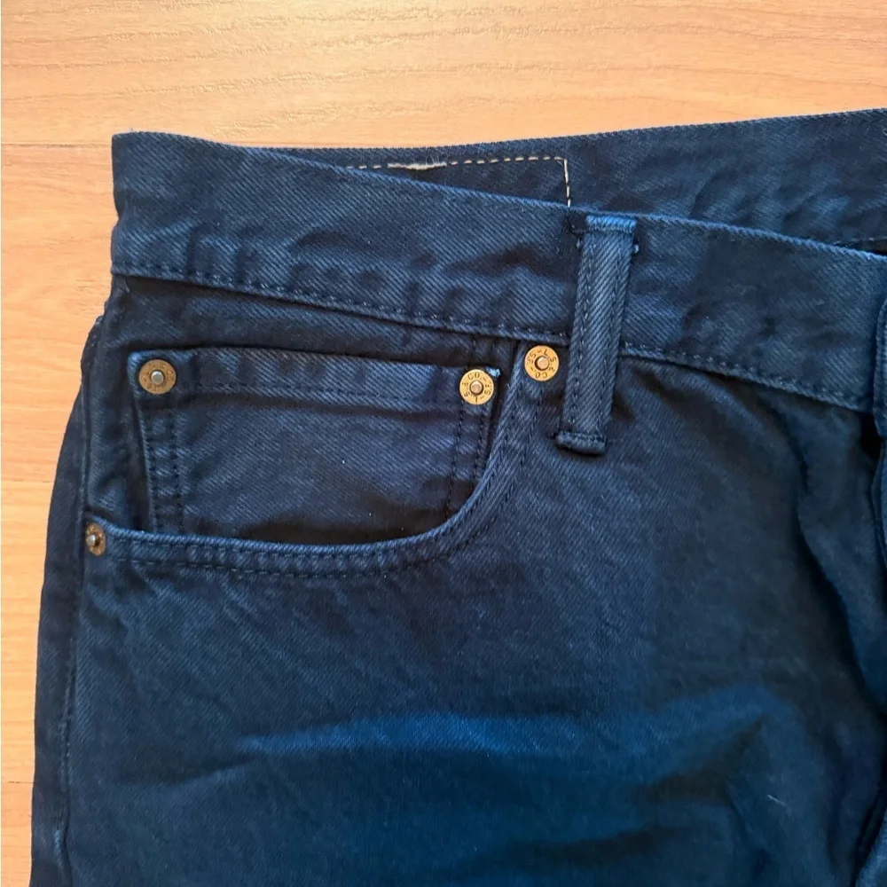 Levi’s 501 Button Fly Black Jeans Mens Tag 35x32 Original Fit Straight Leg Denim